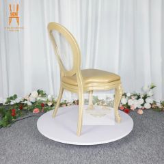 Gold PP Frame Clear Back Resin Rental Hotel Wedding Stackable Party Chair - Image 2