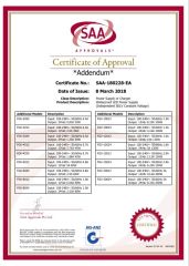 SAA certificate of Hangzhou Veyron Bathroom Mirror Co., Ltd. – certificate photo, supplier certificates section