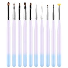 Multifunction Purple Color Nail Brush Set MOQ 10PCS OEM Welcomed Trademark GUYO Material Nylon Size Customized Sample - Image 1