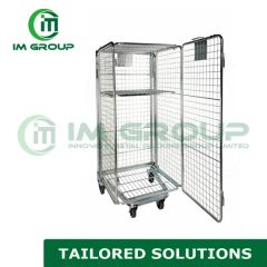 Logistics Storage Collapsible Steel Metal Security Wire Mesh Roll Pallet Cage - Image 2