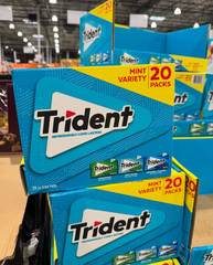 TRIDENT SUGAR-FREE CHEWING GUM 20 × 14-STICK PACKS SPEARMINT, MINT BLISS SUGARFREE TRIDENT ON SALE - Image 1
