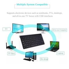 Mini Wireless Keyboard & Mouse Set with Gaming Pad - Black Origin China Trademark N/A Model NO. C0004989C Keyboard Weight 300g - Image 6