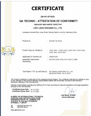 ce certificate from LINYI LEIAO RIGGING CO.,LTD