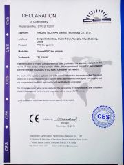 CE FOR PVC CABLE DUCT certificate from Yueqing Yisi Electric Co., Ltd.