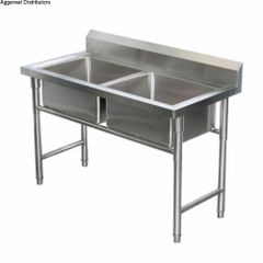 Stainless Steel Two Bowl Kitchen Sink Color Silver Shape Rectangular Material Grade SS302 Type Double Bowl Sink Finish Type Paint - Image 2