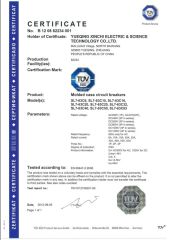 TUV certificate for SL7 dc circuit breaker certificate of Wenzhou Xinchi International Trade Co., Ltd. – certificate photo, supplier certificates section