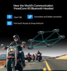 Freedconn R3 PRO Bluetooth Intercom Waterproof with Motorcycle 6 Riders Bluetooth Intercom - Image 2