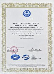 ISO 9001 certificate from MSK (Tianjin) International Trading Co., Ltd.