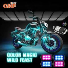 New Remote Control Controls Motorcycle Atmosphere Lights Car RGB Color Light Bar - Image 2