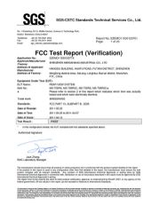 FCC Certification certificate from Mingshang Technology Co., Ltd.