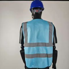 Reflective Vest Polyester Breathable Long Zipper 1Y V-Neck Crew Neck L-5XL MOQ100 - Image 5