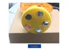 Yellow Solar Flashing LED Beacon Traffic Warning Light - Image 3