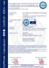 CE Certificate of Powder Equipment certificate from Huate Magnet Group Co., Ltd.