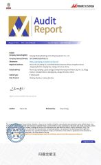 Audit report certificate from Nanjing Shifeng Welding and Cutting Equipment Co., Ltd.
