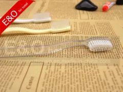Disposable Transparent Hotel Toothbrush with Toothpaste Size 17.5cm Trademark e&o Handle PP, PS Type Toothbrush Material - Image 3