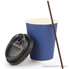 Custom Design 100 Biodegradable 12oz Ripple Wall Coffee Cup for Hot Drinking - Image 4