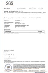 FDA certificate certificate from Nanjing Metalli Industrial Co., Ltd.