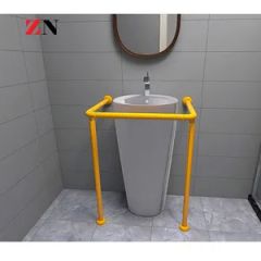 Standard White or Yellow Bathroom Grab Bars Trademark ZN Type Grab Bars Folded Unfolded Model NO. ZN32-19 Material - Image 3