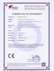 Certificates certificate from Langfang Topwell Furniture Co., Ltd.