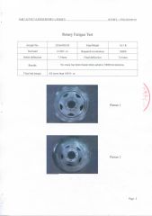 16x8 4x4 steel wheel testing report certificate from Yiwu KT Auto Parts Co., Ltd.