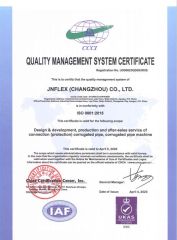 ISO 9001 certificate from JNFLEX (CHANGZHOU) CO., LTD.