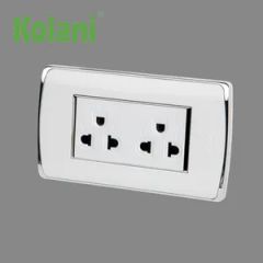 Wall Double 3 Pin Switch Socket Beads with Safety Door Brand Kolani IP Rating IP44 Trademark Kolani HS Code 85366900 Number of Holes - Image 3