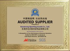Audited Supplier certificate from Pantech Sports Co., Ltd.