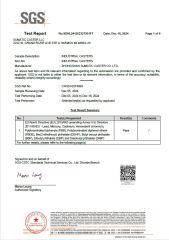 RoHS certificate from Zhongshan Sumatic Caster Co. Ltd.