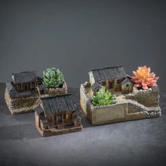 Miniature Farm Aquarium Landscape Resin Craft Waterproof with LED Light Home Decor - Image 3