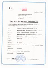 CE of quartz slab certificate from Xiamen Quan Stone Imp. & Exp. Co., Ltd.