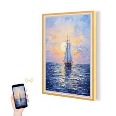 Bright 500 Nits Digital Photo Frame for Industry and Art ROM 2g RAM 32g Type IPS Origin China Shape Square Material - Image 1