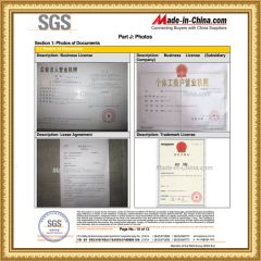 SGS of Certificate certificate from Guangdong Songtao Co., Ltd.