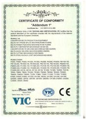 CE Certificate certificate from Wenzhou HOLO Industrial EQP Manufacturing Co., Ltd.