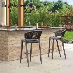 Bar Stool Rope High Bar Chair for Coffee Shop Home Kitchen Chairs - Image 3