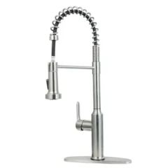 304 Stainless Steel Pull out Kitchen Faucet with 60cm Inlet Hose - Image 4
