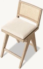 Stylish Rattan Bar Chairs for Modern Home Dining Spaces Volume 0.8 Origin China Padding Wood Rotary Fixed Condition New Trademark - Image 6