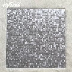 Basket Weave Irregular White Black Marble Mosaics Tiles - Image 6