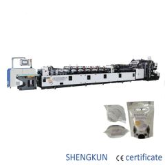 Multifunctional Computer Controlled 3 Side Sealing with Gusset Pouch Double Feeding Zipper Plastic Tea Bag Pouch Making Machine - Image 1