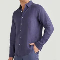 Custom Wholesale New Summer Fashion Classic Linen Long Sleeve Mens Casual Men Shirt - Yancheng Yunqian Apparel Co.,Ltd