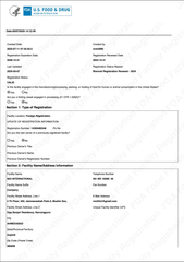 USDA certificate of N23 International – certificate photo, supplier certificates section