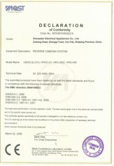 CE for filters certificate of Ningbo Homaster Electrical Appliances Co., Ltd. – certificate photo, supplier certificates section