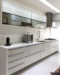 Modular Kitchens Customized Material PVC Appearance Modern Finish Type Polished Mount Type Floor Mount Pattern Design - Image 3