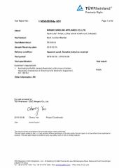 ROHS Certificate certificate from Ningbo Sinolink Appliance Co., Ltd.