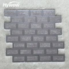 Basket Weave Irregular White Black Marble Mosaics Tiles - Image 4