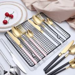 Modern Colorful Handle Stainless Steel Gift Box Flatware Cutlery Set - Image 4