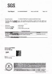 EN13501-1:2018 B1 fr certificate of Guangzhou Aluloyal Decorative Materials Co., Ltd – certificate photo, supplier certificates section