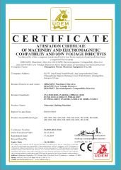 CE certificate of Ultrasonic Quilting Machine certificate from Changzhou Mosun Ultrasonic Equipment Co., Ltd.