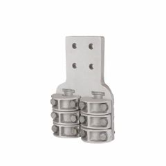 Lt Clamp Aluminium Connectors, For Industrial No Of Bolt 8 Color Silver Type Lt Clamp Material Aluminium Surface Treatment - Metal Cast