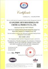 ISO45001 certificate from Guangdong Jieyi Group Co., Ltd