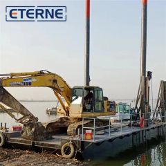 Eterne Customized River Working Excavator Use Assembly Pontoons Modular Barge - Image 4